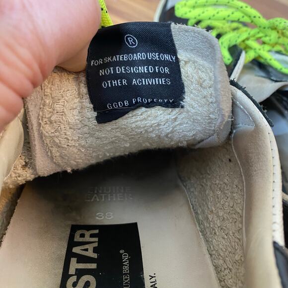 GOLDEN GOOSE Superstar Scribble White Leather Skateboard Sneaker Shoes Size US 8 - Picture 9 of 16